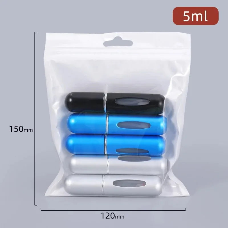 5Pcs 5Ml Spray Scent Pump Perfume Bottle Refillable Spray Atomizer Bottle Mini Travel Empty Cosmetic Containers
